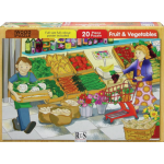 A4 "Fruit & Veg" 20 Piece Wooden Puzzle      A4 "Fruit & Veg" 20 Piece Wooden Puzzle